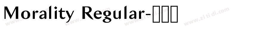 Morality Regular字体转换